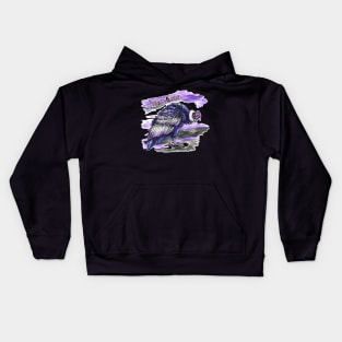 Pride Vulture: Asexual Andean Condor Kids Hoodie